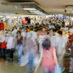 Crowded retail store.
